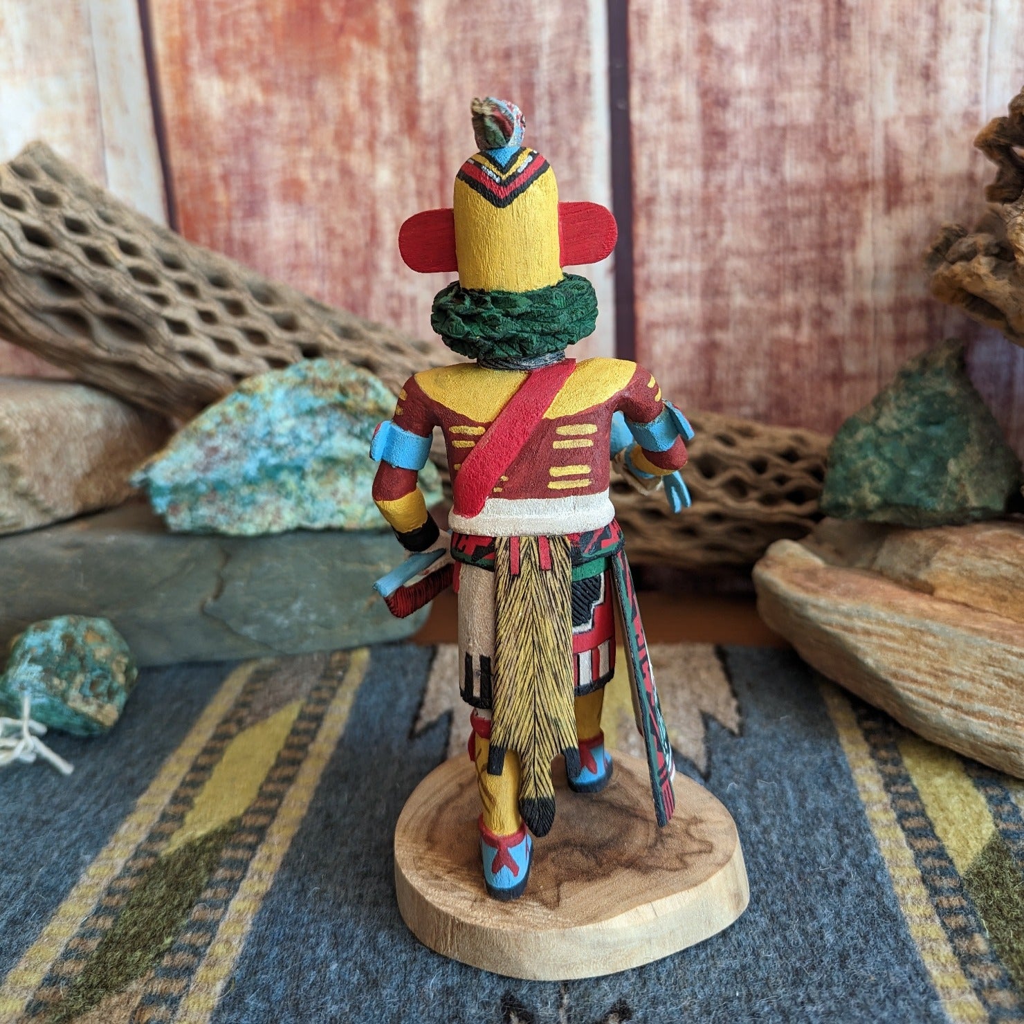 "Hummingbird" Hopi Katsina by Artist Joe Duweyne Back View