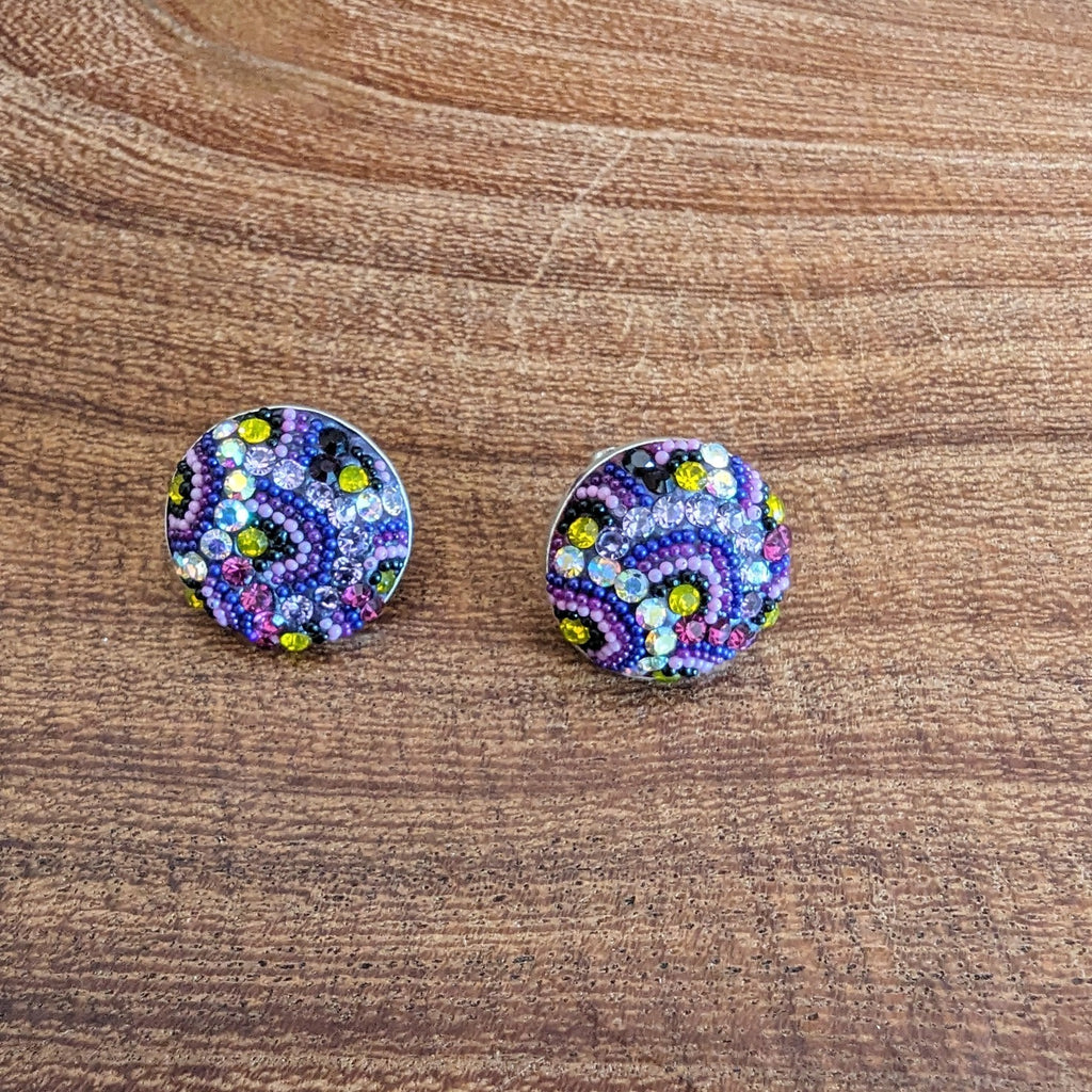 Mosaico Handmade Multi-Colored Butterfly Necklace & Earrings Set GJ-JWS-0008