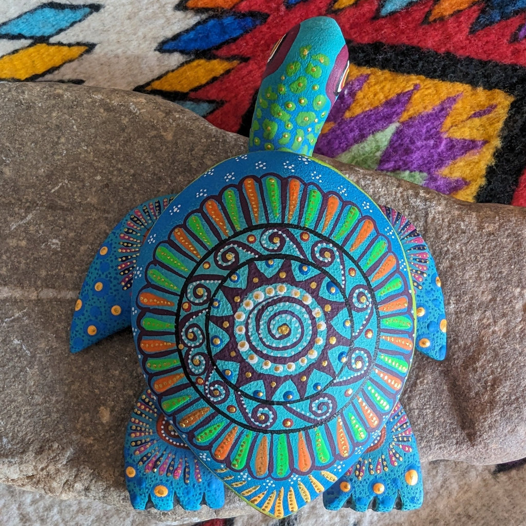 Oaxacan Turtle Wood Carving MZ-1002
