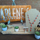 Navajo Made Spiny Oyster Necklace & Earrings Set Set by Augustine Largo GJ-JWS-0013