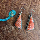 Navajo Made Spiny Oyster Necklace & Earrings Set Set by Augustine Largo GJ-JWS-0013
