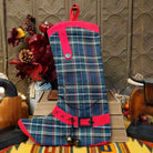 This charming collection of 18-inch Plaid Boot Stockings features cowboy boot designs in assorted plaid patterns with decorative buckles, snowflakes, festive accents, and hanging loops for Western Christmas decorating.