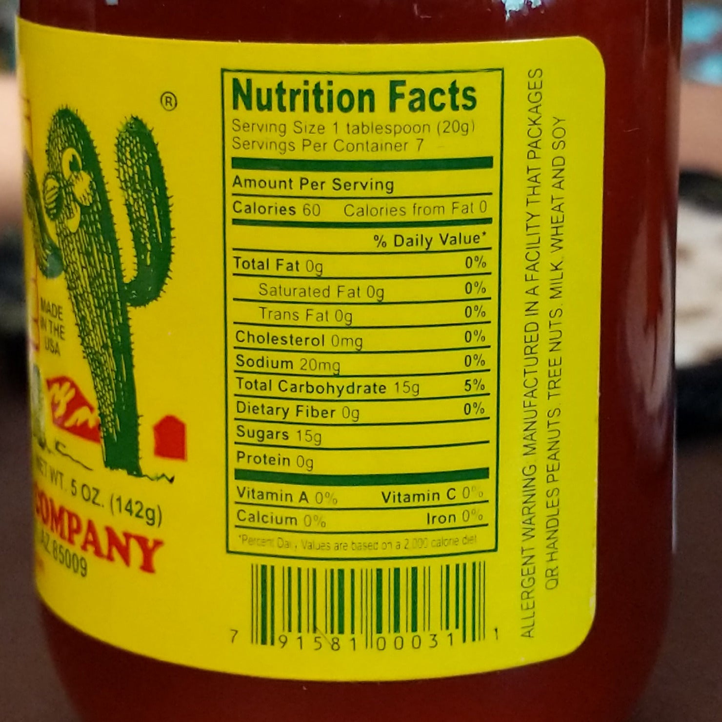 5oz jar of Pure Prickly Pear Cactus Jelly by the Cactus Candy Company. Bright pink-purple fruit jelly made from prickly pear cactus, ideal for spreading on toast, biscuits, and desserts.