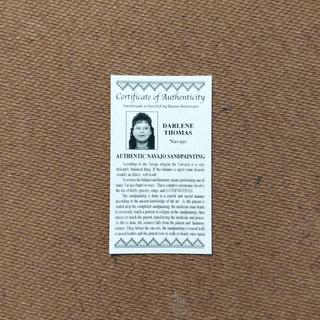 A close-up of the artisan's authentication tag.