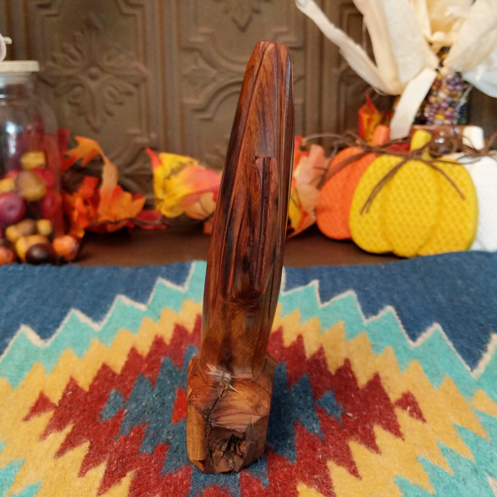 Ironwood carved and smoothed into a saguaro cactus.