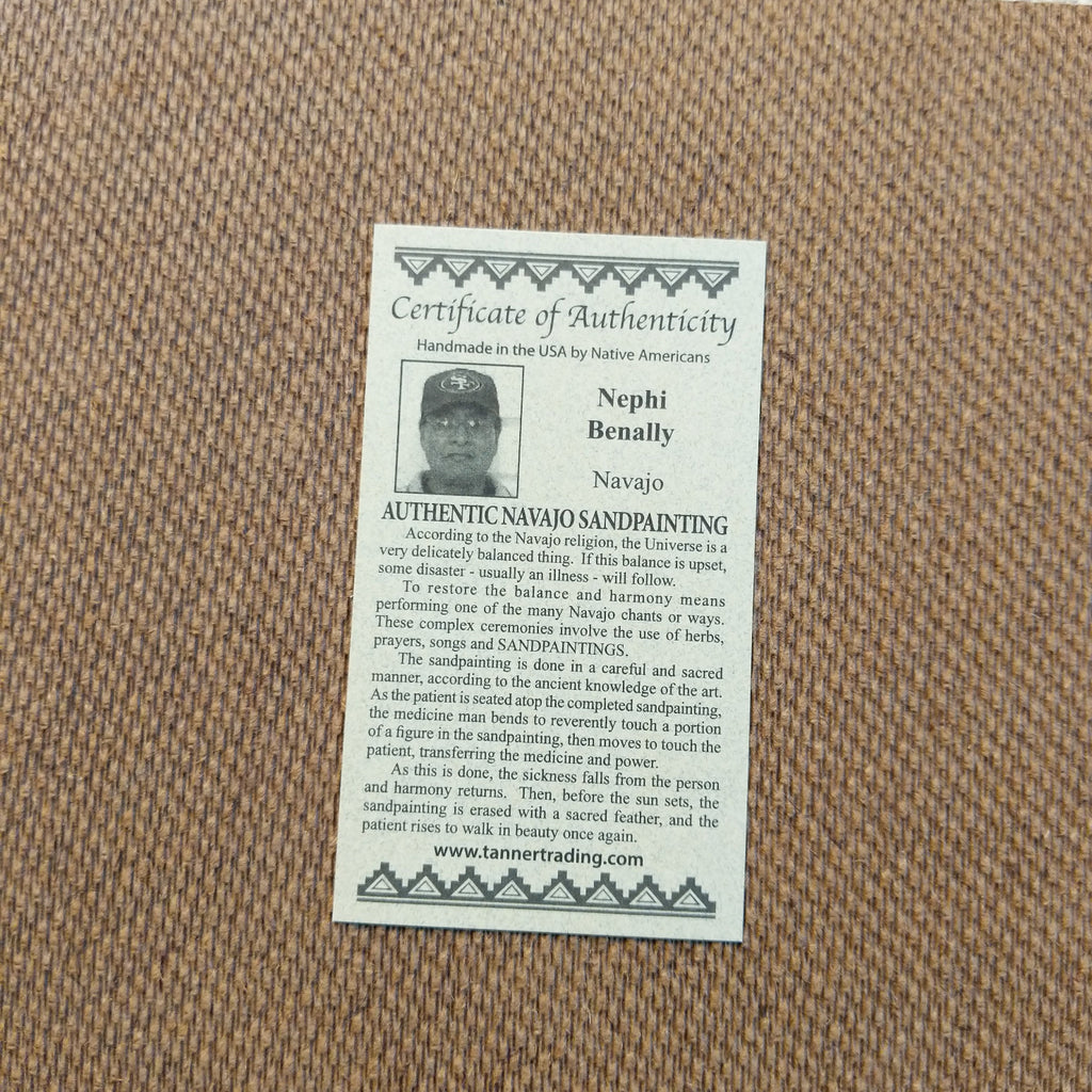 Close-up of the artisan's authentication tag.