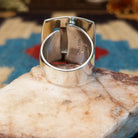 Sterling silver ring with bridge centerpiece.