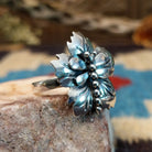 Sterling silver ring with dragonfly motif.