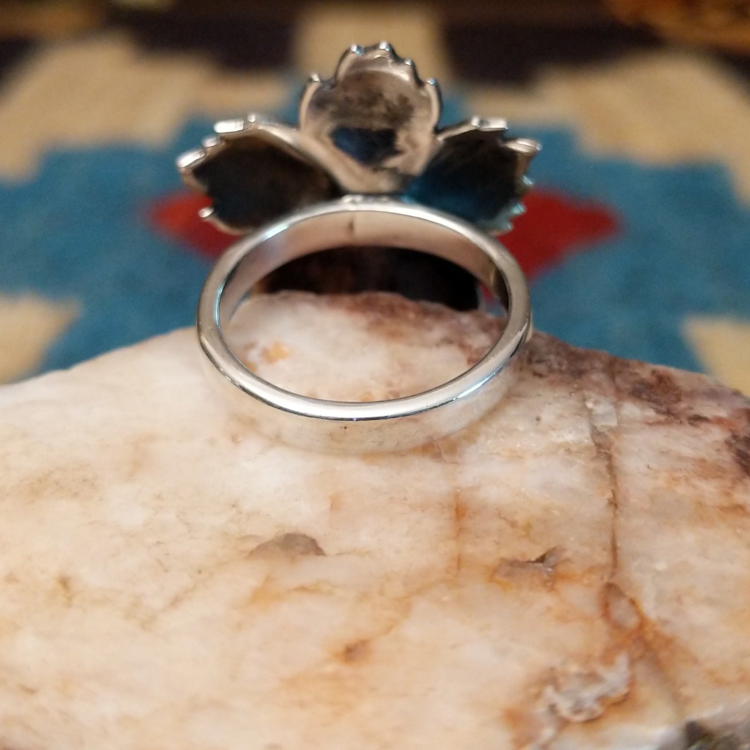 Sterling silver ring with dragonfly motif.