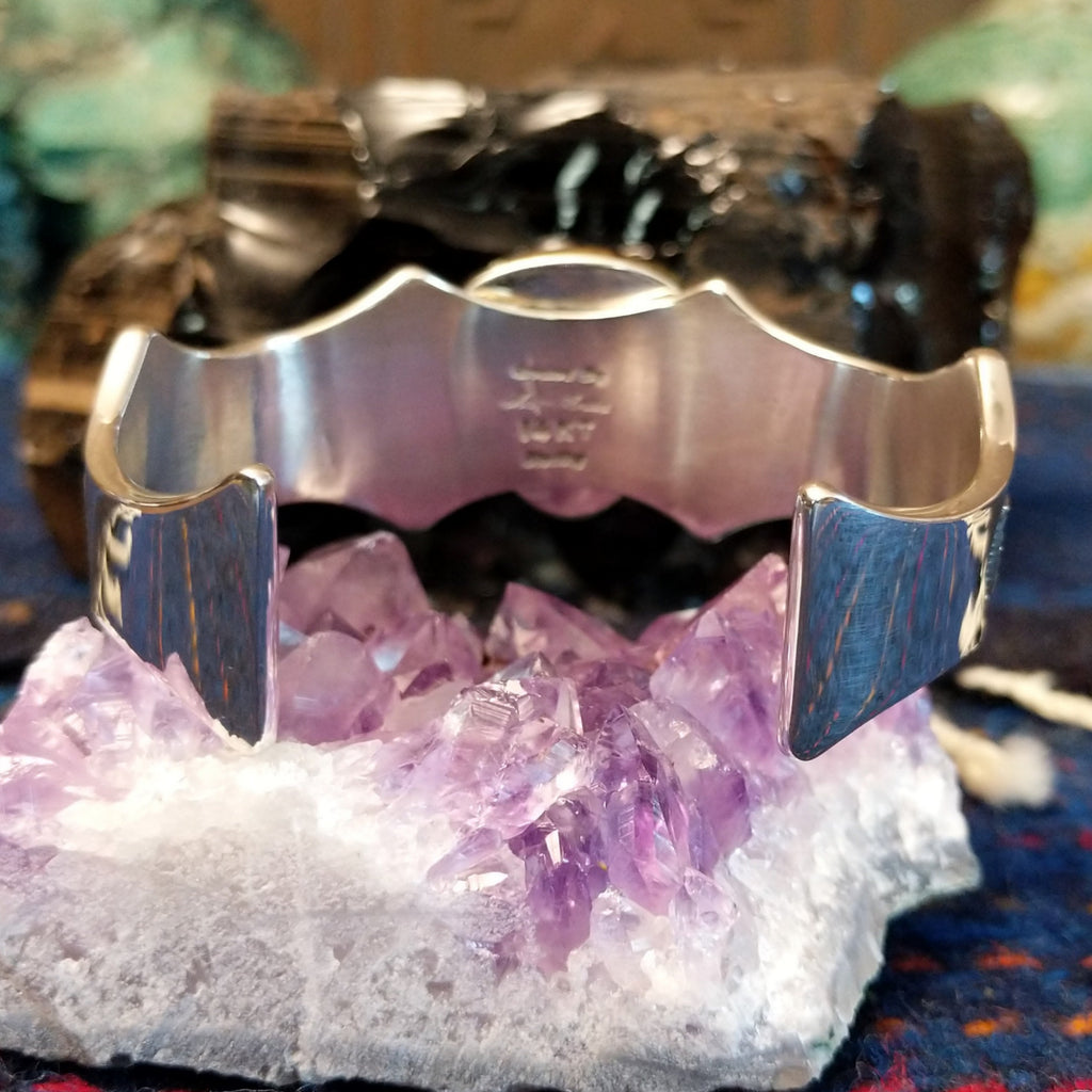 The back of the cuff features the polished finish.