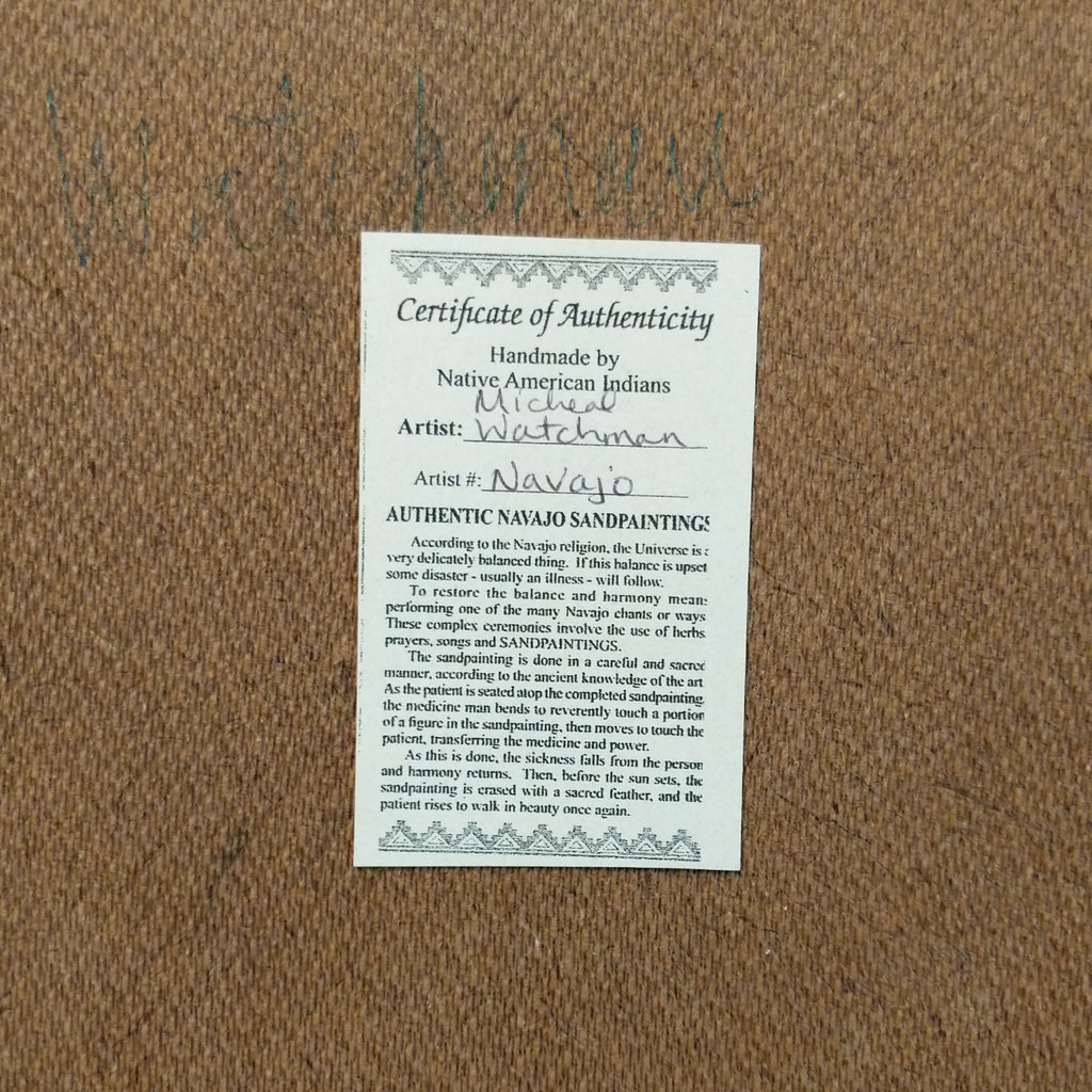 A close-up of the artisan's authentication tag.