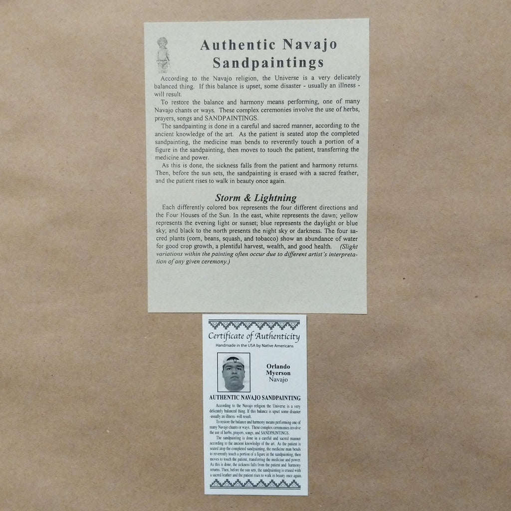 A close-up of the authentication tag and information about the piece.