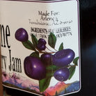 Close up of ingredients of huckelberry jam