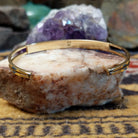 Interior view of handcrafted cuff showing band thickness and fit.