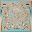 A close-up of the twelve days sand painting.