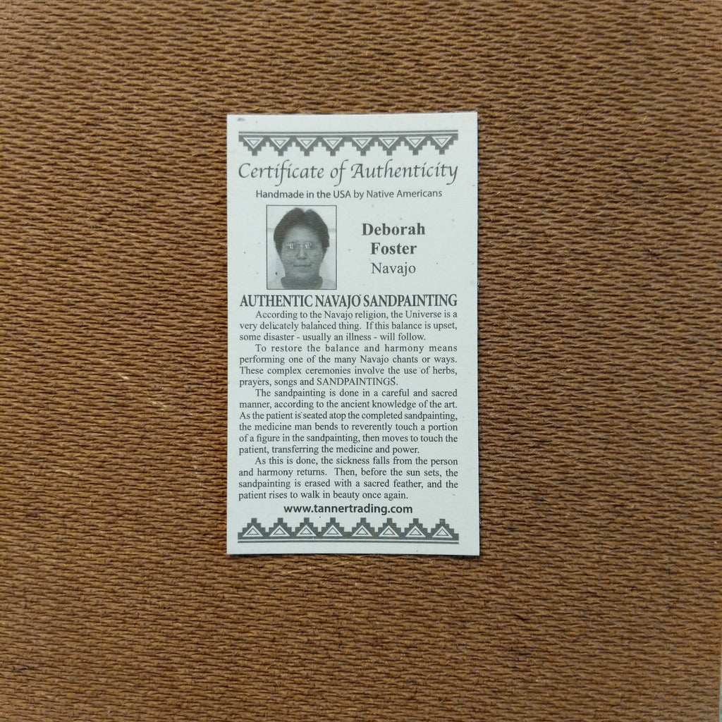 Certificate of Authenticity on a woven surface