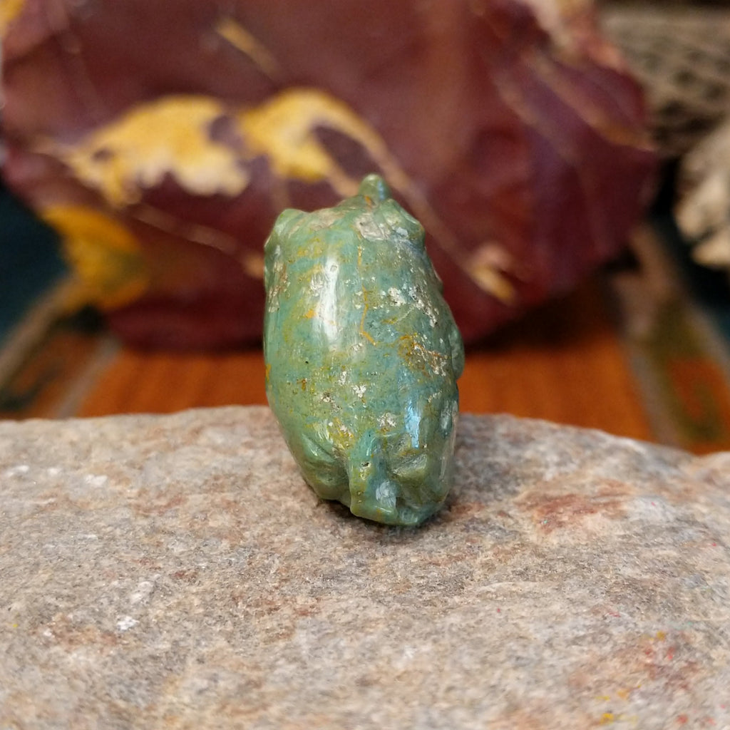 Jade carved into a Rhinoceros fetish.