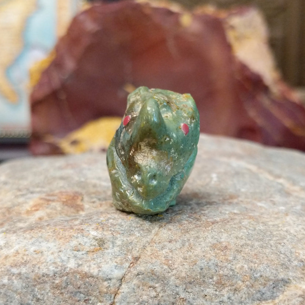Jade carved into a Rhinoceros fetish.