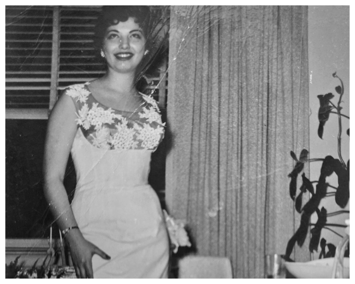  Vintage black and white photo of Arlene Klein, who founded Arlene's Gallery in Tombstone, Arizona in 1978.