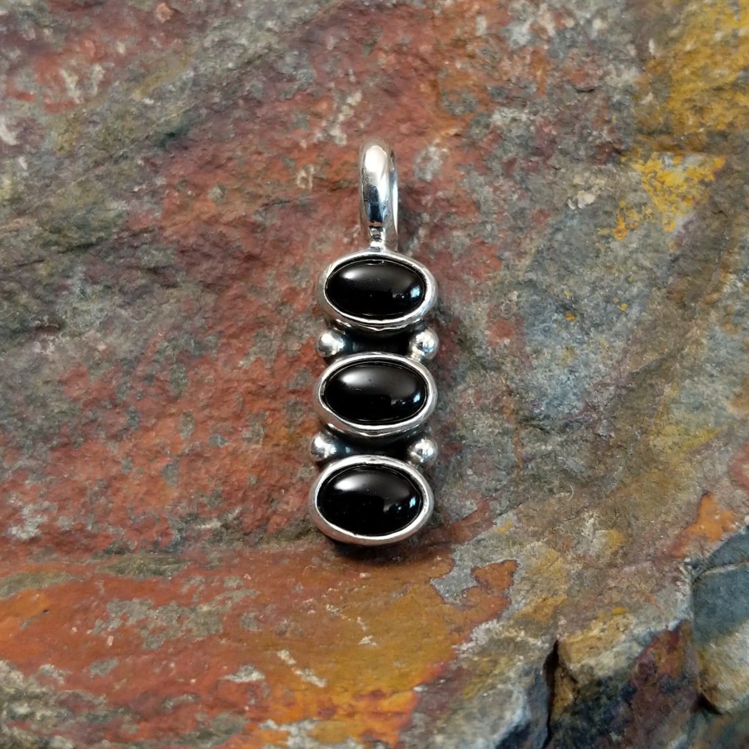 Black Onyx Stacked Pendant by Lowell Draper SWSG-PND-0023
