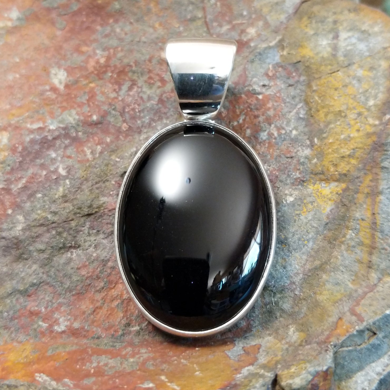 Large Black Onyx Pendant by Ann Curley SWSG-PND-0025