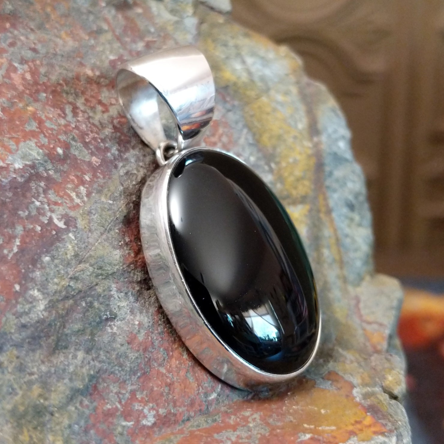 Large Black Onyx Pendant by Ann Curley SWSG-PND-0025