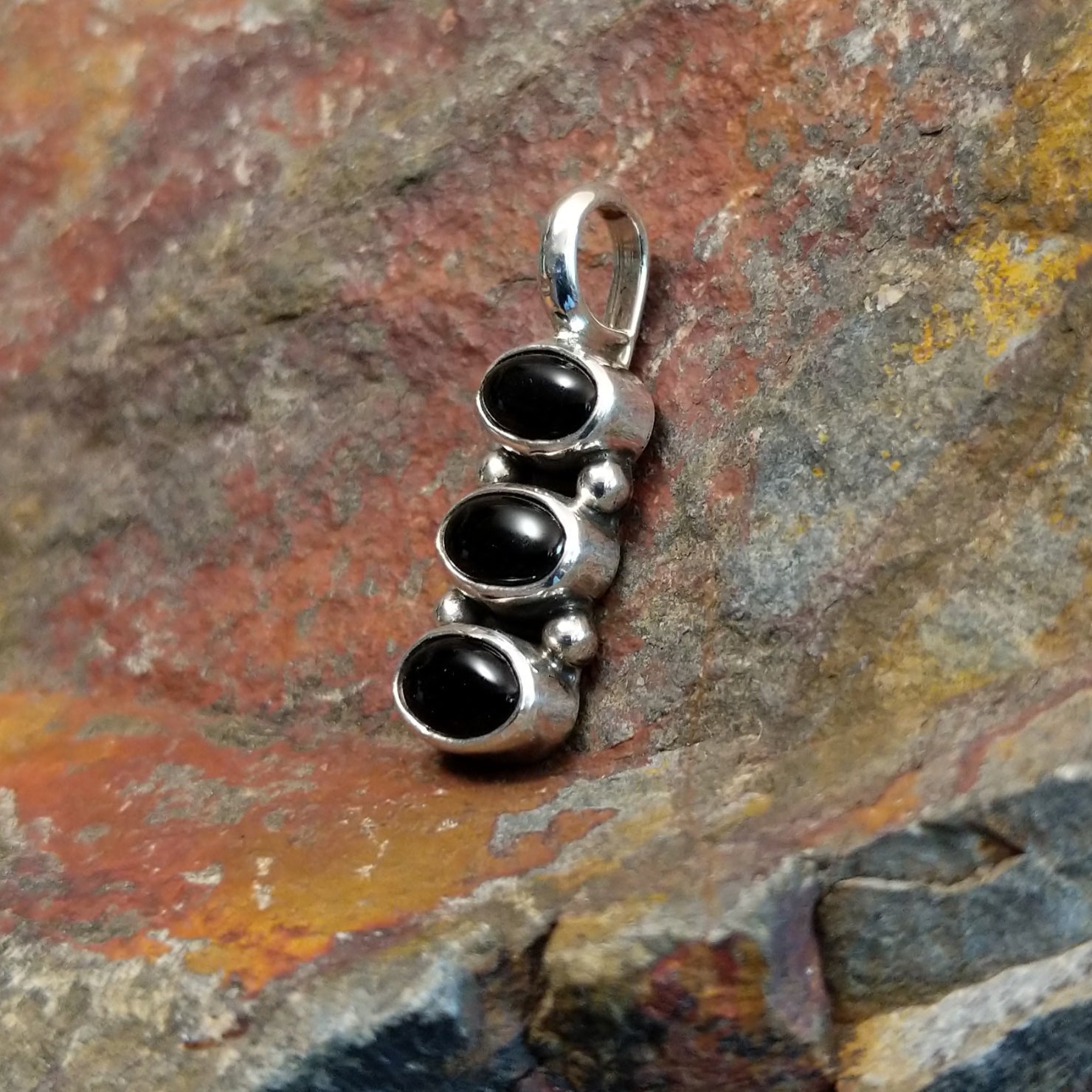 Black Onyx Stacked Pendant by Lowell Draper SWSG-PND-0023