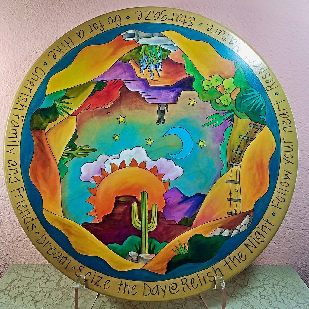 Lazy Susan the "Howl at the Moon" by Sticks Proudly Made in the USA GF-2282 Sunrise