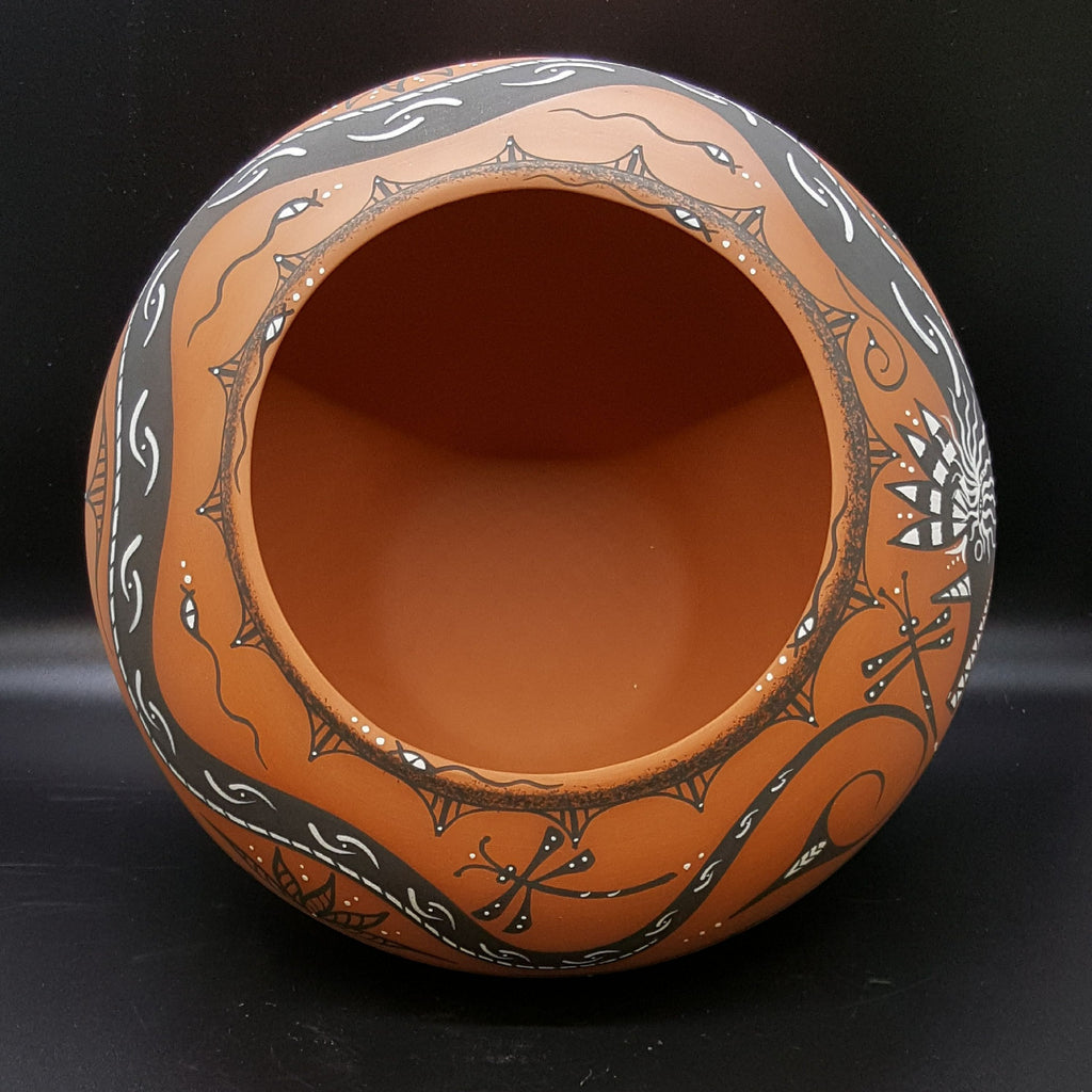 Zuni Pot by Artist Peynetsa SWT-2223 Top View
