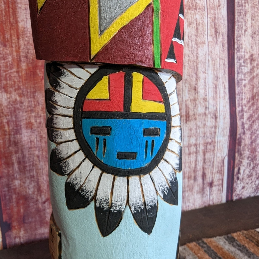 Navajo Yellow Face Totem Detail View