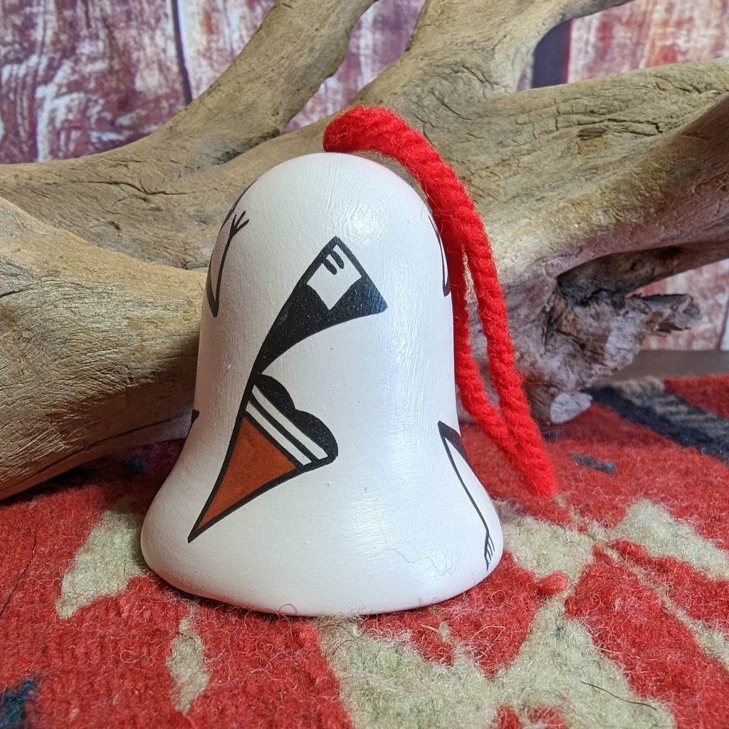 Acoma Pueblo Lizard Bell Ornament Side View