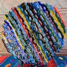 "Colors of the Rainbow" Glass Bowl by Artist Paula Garille Front View