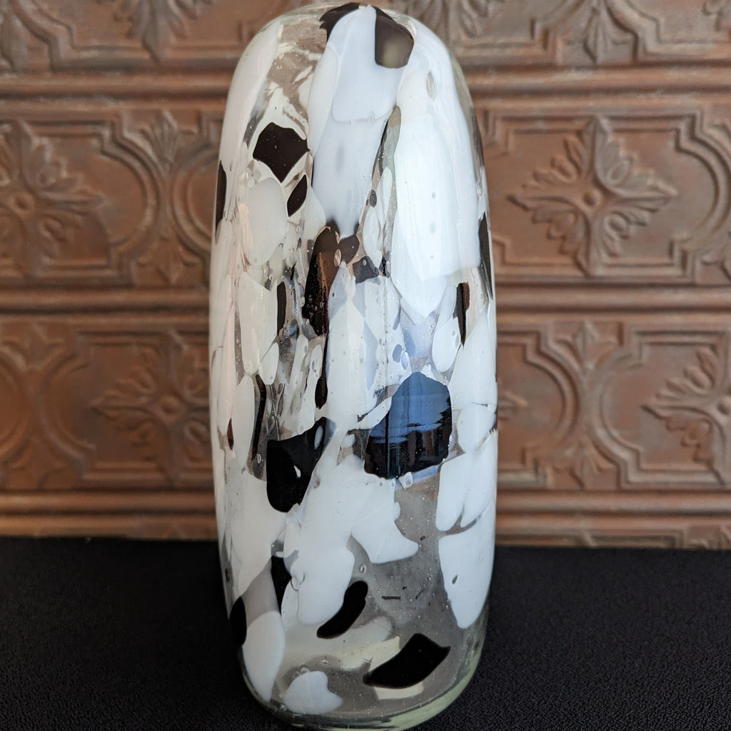 Black & White Glass Vase by Elk Home Side View