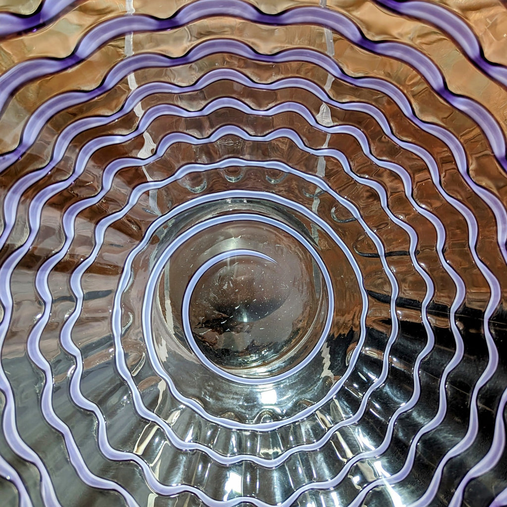 Purple Decorative Bowl Detail View
