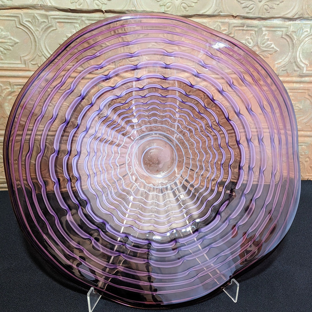 Purple Decorative Bowl Front View