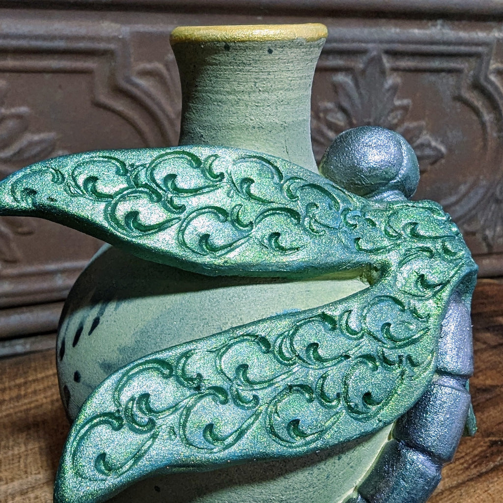 Dragonfly Vase by Bonnie Belt Studio Detail View