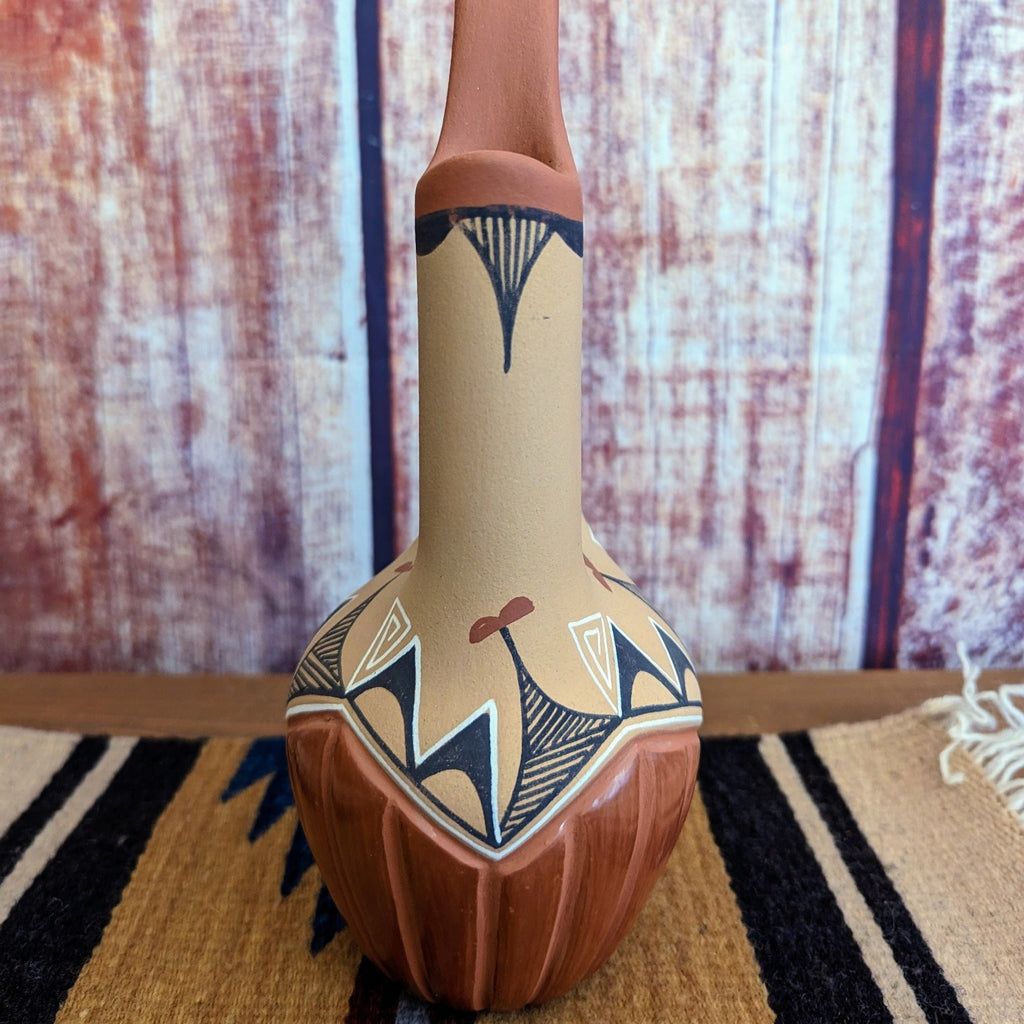 Wedding Vase by Jemez Pueblo Artist A. Pauline Romero Side View