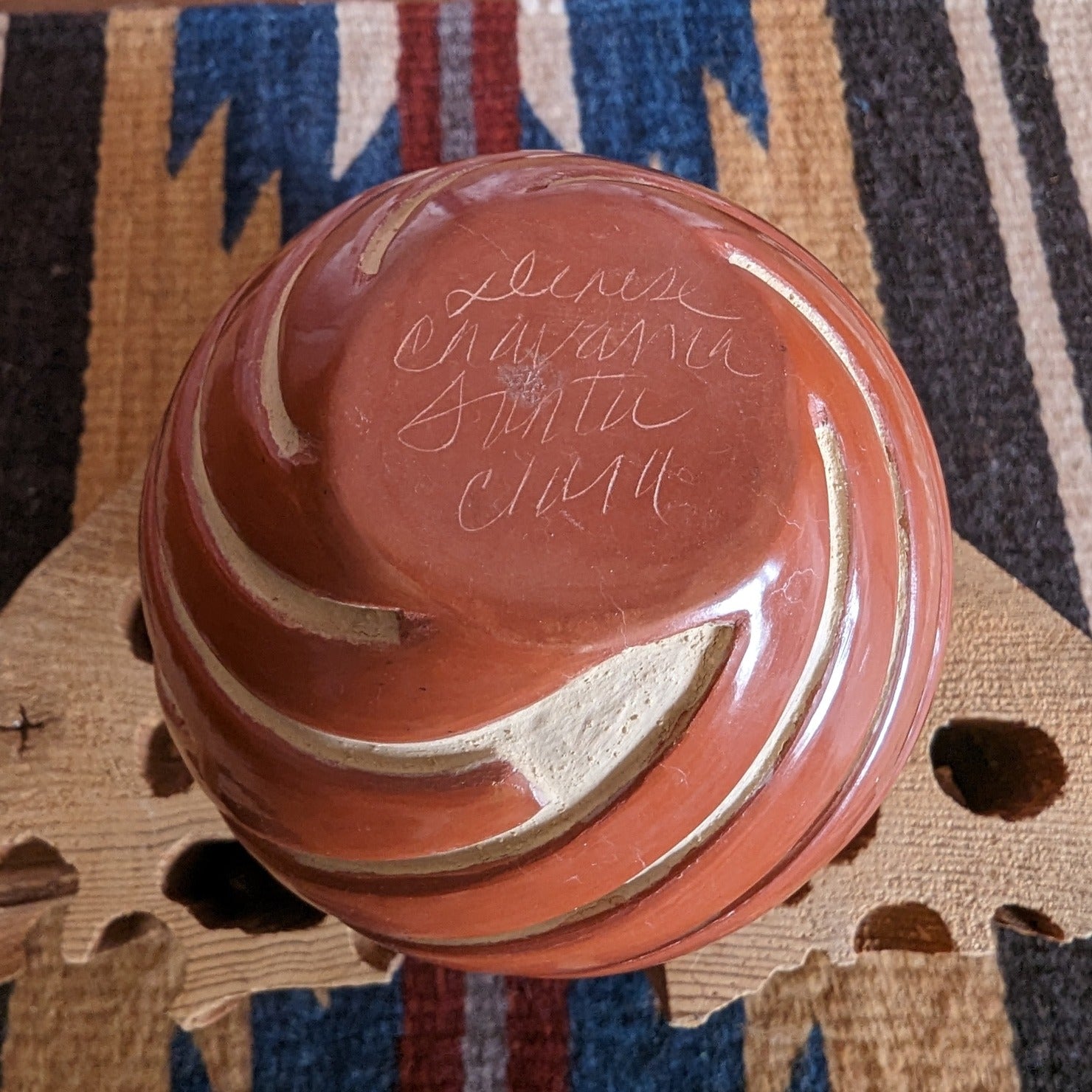 Santa Clara Pueblo "Etched Pot" Signature View