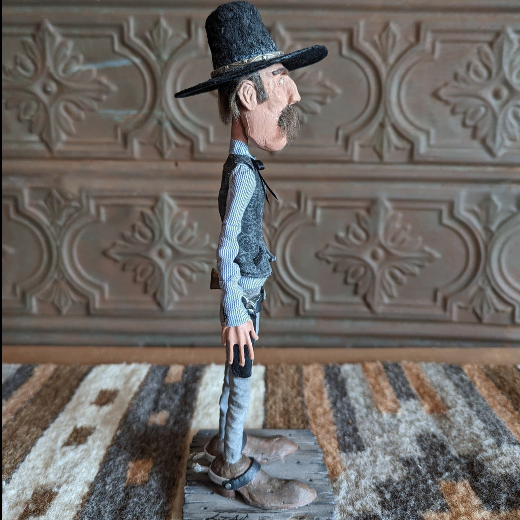 Li'l Pokes Sheriff Figurine by Lenny Axford Side View