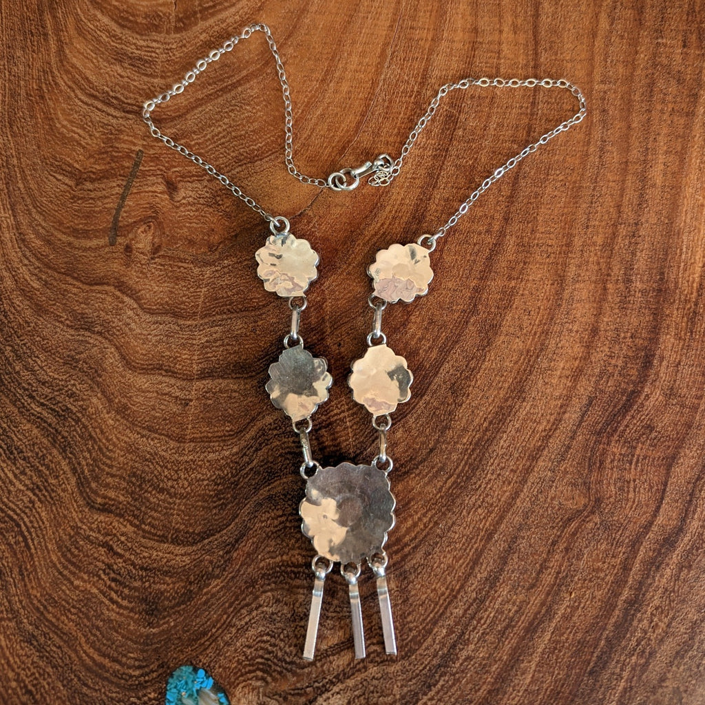 Zuni Handcrafted "God's Eye" Necklace and Earring Set Back View