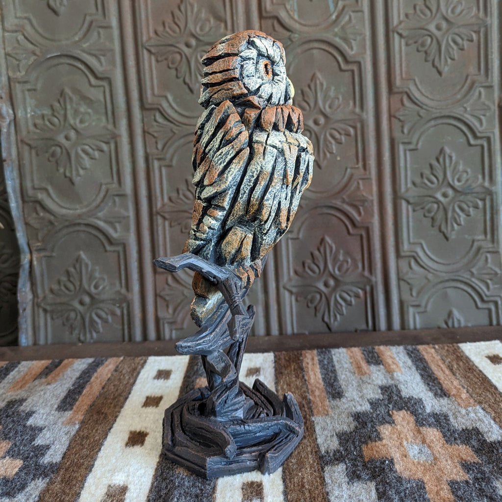 "Owl" an Edge Sculpture by Matt Buckley Side View