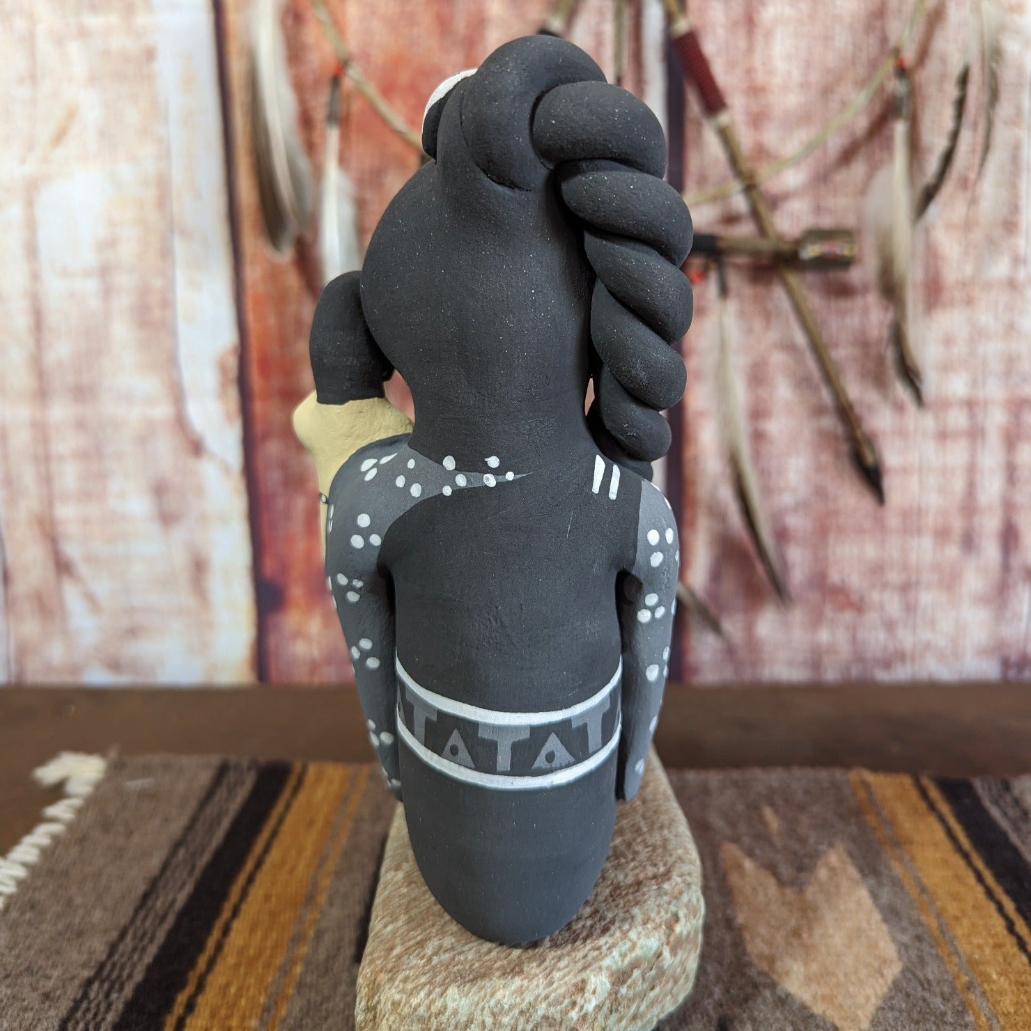 Woman and 5 Children Storyteller by Cheryl Fragua Back View