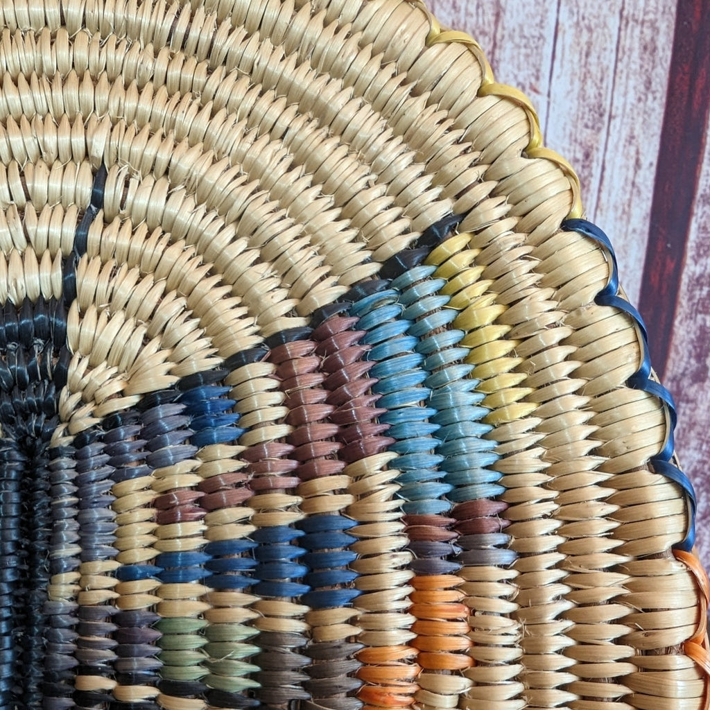 Navajo Handwoven Butterfly Basket by Angelina Holiday Detail View