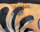 Small Kokopelli Dancing Left Facing 3D Metal Wall Art by Crook Designs Made in Arizona Hanger View
