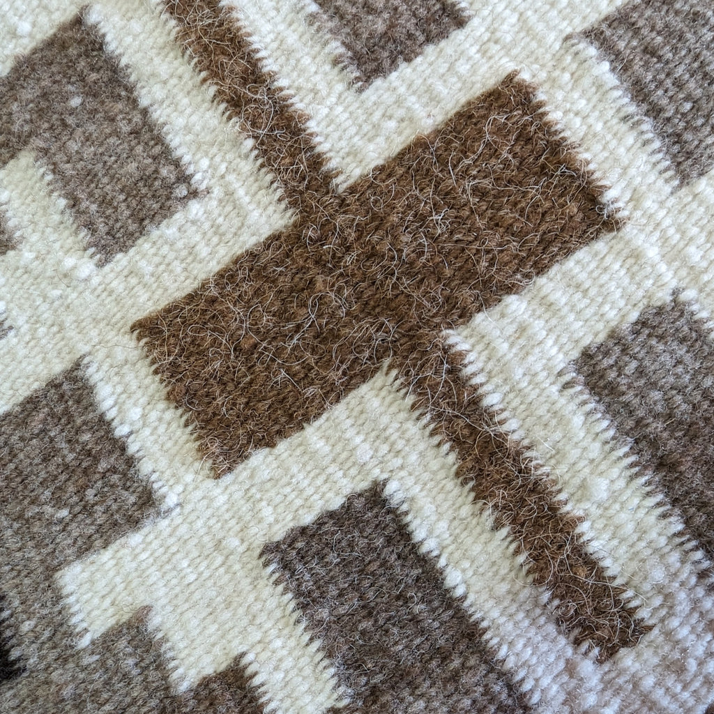 two grey hills navajo rug by nathan harry close up of patten